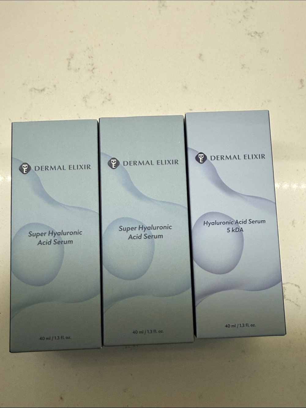 Dermal Elixir Super Hyaluronic Acid Serum 3 bottles